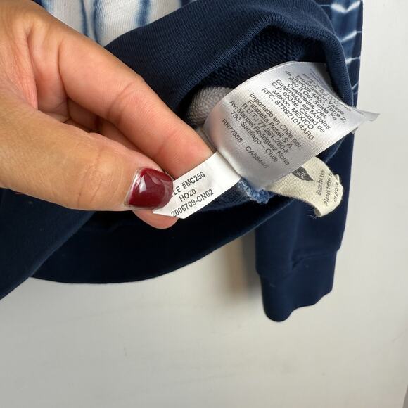 Madewell L Tie Dye Pullover Hoodie Sweatshirt Blue - L - Picture 5 of 9